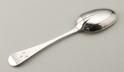 Early Georgian Provincial Rat Tail Hanoverian Britannia Silver Tablespoon - Exeter, Thomas Salter